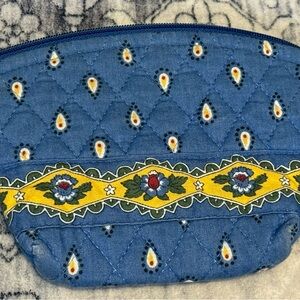 vintage Vera Bradley pouch bag in the French Blue Paisley